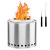 Low Smoke Fire Pit Outdoor Personal Fireplace with Portable Waterproof Cover - as picture