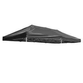 9.6*19.1ft EZ Pop Up Canopy Folding Gazebo/Black - As Picture